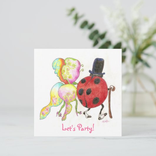 Uitnodiging voor bug-jubileum (Staand voorkant)