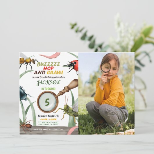 Uitnodiging voor bugfoto's (Staand voorkant)