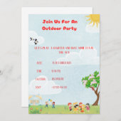 Uitnodiging voor buiten  (Voorkant / Achterkant)