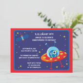 Uitnodiging voor buitenaards ruimteschip (Staand voorkant)