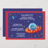 Uitnodiging voor buitenaards ruimteschip (Voorkant / Achterkant)