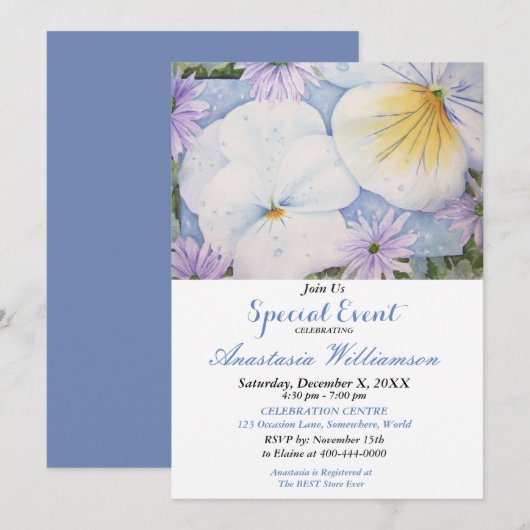 UITNODIGING VOOR BUITENPARTY EVENEMENT (Voorkant / Achterkant)