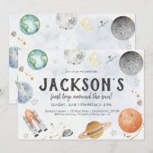 Uitnodiging voor buitenruimtevaart op zaterdag, pl (Voorkant / Achterkant)