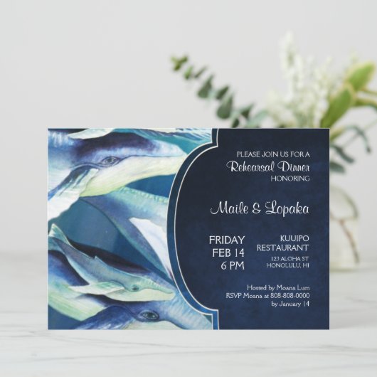 uitnodiging voor bultrug (Staand voorkant)