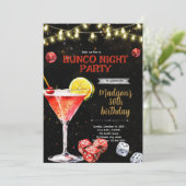 Uitnodiging voor Bunco-avondfeest (Staand voorkant)