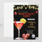Uitnodiging voor Bunco-avondfeest (Voorkant / Achterkant)