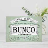  uitnodiging voor Bunco Dice (Staand voorkant)