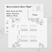 Uitnodiging voor Bunco Post Card (Voorkant / Achterkant)