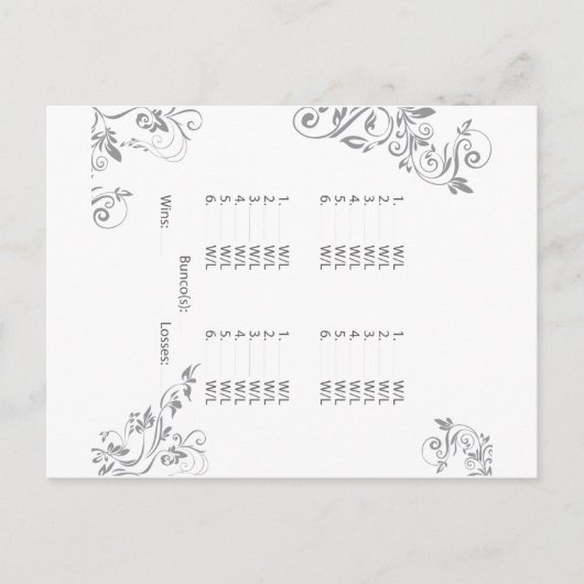 Uitnodiging voor Bunco Post Card (Voorkant)