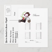 Uitnodiging voor Bunco Post Card (Voorkant / Achterkant)