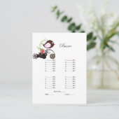 Uitnodiging voor Bunco Post Card Briefkaart (Staand voorkant)
