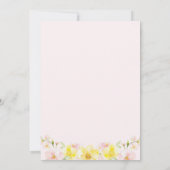 Uitnodiging voor Bunny Easter Girl Baby Shower (Achterkant)