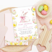 Uitnodiging voor Bunny Easter Girl Baby Shower