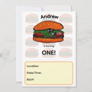 Uitnodiging voor Burger Verjaardagsfeestje