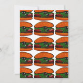 Uitnodiging voor Burger Verjaardagsfeestje (Achterkant)