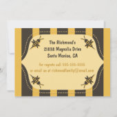 Uitnodiging voor Buzzing Bee (Achterkant)