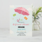 Uitnodiging voor cadeaukaart shower (Staand voorkant)