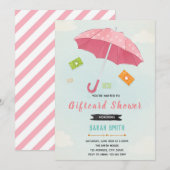 Uitnodiging voor cadeaukaart shower (Voorkant / Achterkant)