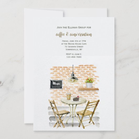 Uitnodiging voor Cafe Connection (Voorkant)