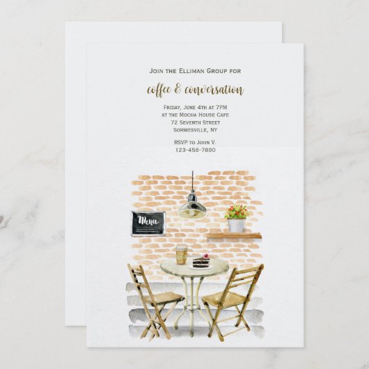 Uitnodiging voor Cafe Connection (Voorkant / Achterkant)