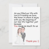 uitnodiging voor caicature bruiloft (Achterkant)