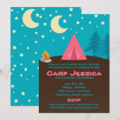 Uitnodiging voor Camping Party (Voorkant / Achterkant)