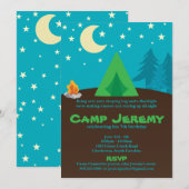 Uitnodiging voor Camping Party (Voorkant / Achterkant)