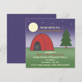 Uitnodiging voor Camping Party (Voorkant / Achterkant)