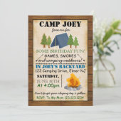 Uitnodiging voor Camping Party (Staand voorkant)