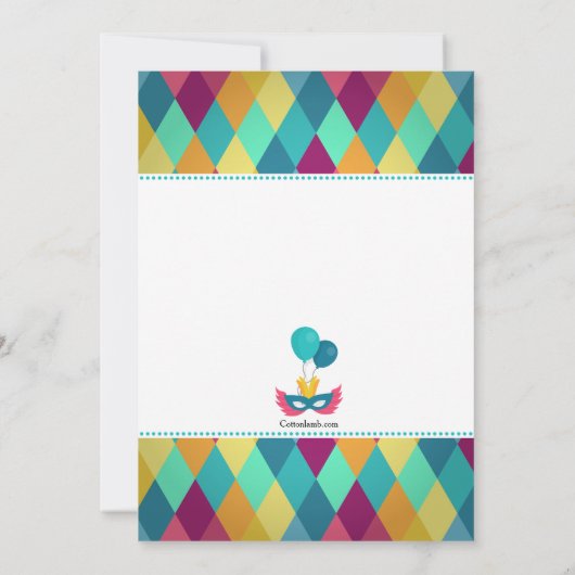 Uitnodiging voor Carnival Diamonds (Achterkant)