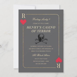 Uitnodiging voor Casino Nacht Schedelfeest Sterfte