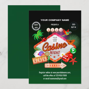 Uitnodiging voor Casino Night tijdens de zakelijke
