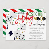 Uitnodiging voor casino-partij voor feestdag (Voorkant / Achterkant)