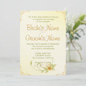 Uitnodiging voor casual lente-Floral bruiloft (Staand voorkant)