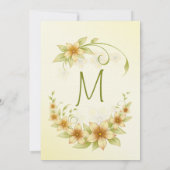 Uitnodiging voor casual lente-Floral bruiloft (Achterkant)