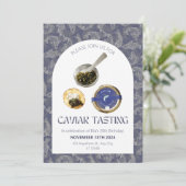 Uitnodiging voor Caviar Proeverij Feest (Staand voorkant)
