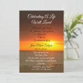 Uitnodiging voor "Celebration of Life" (Staand voorkant)