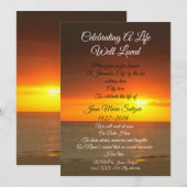 Uitnodiging voor "Celebration of Life" (Voorkant / Achterkant)