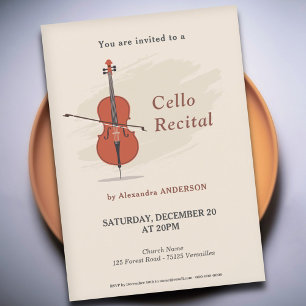 Uitnodiging voor cellomuziekrecital