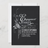 Uitnodiging voor Chalkboard Engagement Party (Voorkant)