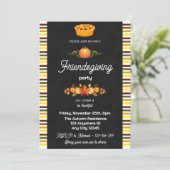 Uitnodiging voor Chalkboard Friendsgiving-feest (Staand voorkant)
