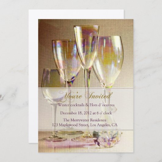 Uitnodiging voor Champagne (Voorkant / Achterkant)