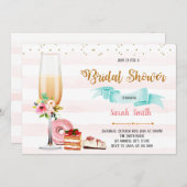 Uitnodiging voor champagne- en dessertfeest (Voorkant / Achterkant)