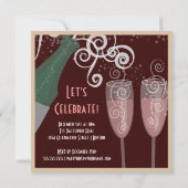 Uitnodiging voor Champagne New Years Eve Party (Achterkant)