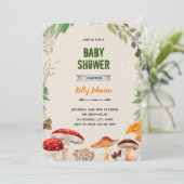 Uitnodiging voor champignondouche (Staand voorkant)