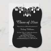 Uitnodiging voor Chandelier Crystals Graduation Pa (Voorkant)