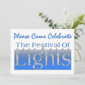 Uitnodiging voor Chanoeka feest (Staand voorkant)