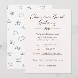 Uitnodiging voor Charcuterie Bord Verzamelfeestje