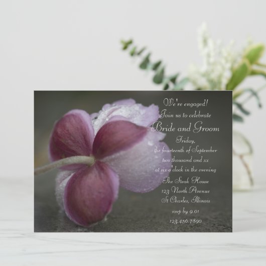 Uitnodiging voor Charm Engagement Party (Staand voorkant)