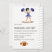 Uitnodiging voor cheerleaders en sportersfeest (Voorkant)